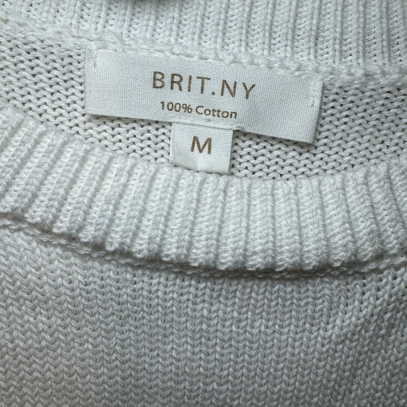 White Floral Embroidered Sweater- Medium - Picture 3 of 5